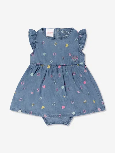 GUESS GUESS BABY GIRLS CHAMBRAY BODYSUIT DRESS