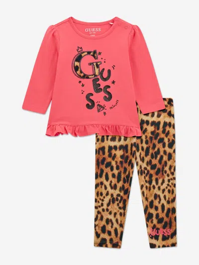 GUESS GUESS BABY GIRLS LEGGINGS SET