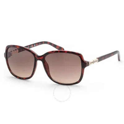 GUESS FACTORY GUESS FACTORY BROWN GRADIENT BUTTERFLY LADIES SUNGLASSES GF0393 52F 58