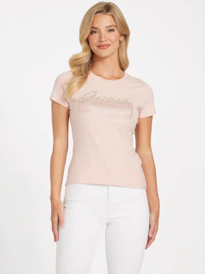 GUESS FACTORY ECO KAIA BEADED LOGO TEE