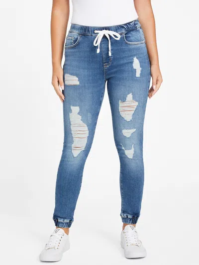GUESS FACTORY ECO MARY DESTROYED DENIM JOGGERS