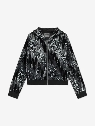 GUESS GUESS GIRLS VELVET ZIP UP TOP