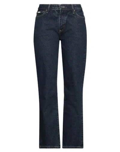 GUESS GUESS JEANS WOMAN JEANS BLUE SIZE 28W-28L COTTON, ELASTANE
