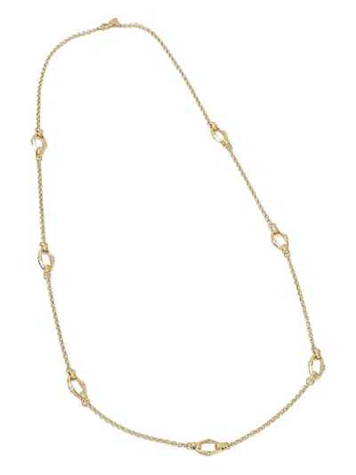GUESS USA BAMBOO DIAMOND-EMBELLISHED CHAIN NECKLACE