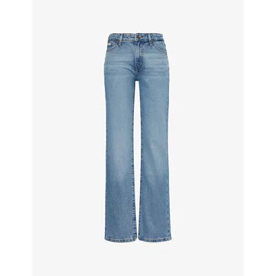 GUESS WOMENS GUESS MID-RISE STRAIGHT-LEG DENIM JEANS