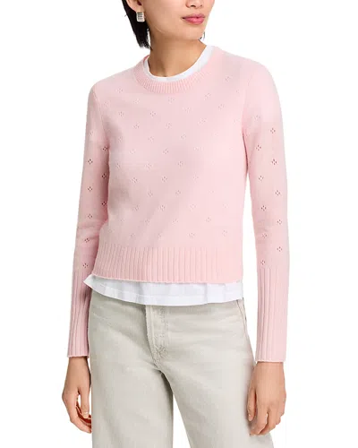 GUEST IN RESIDENCE GUEST IN RESIDENCE CASHMERE POINTELLE CREWNECK SWEATER