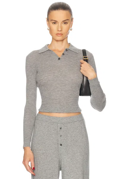 GUEST IN RESIDENCE LONG SLEEVE SHRUNKEN CASHMERE POLO