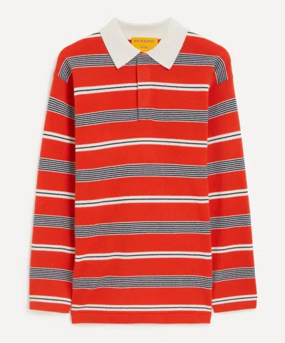 GUEST IN RESIDENCE GUEST IN RESIDENCE WOMEN'S CASHMERE CHERRY COMBO STRIPED RUGBY SHIRT