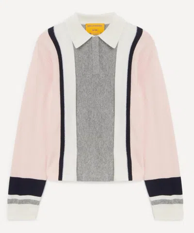 GUEST IN RESIDENCE GUEST IN RESIDENCE WOMEN'S CASHMERE CROPPED STRIPE RUGBY SHIRT