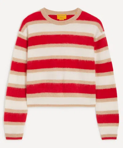 GUEST IN RESIDENCE GUEST IN RESIDENCE WOMEN'S CASHMERE GRIZZLY STRIPE CREW JUMPER