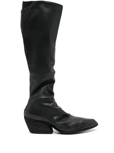 GUIDI 55MM LEATHER KNEE BOOTS
