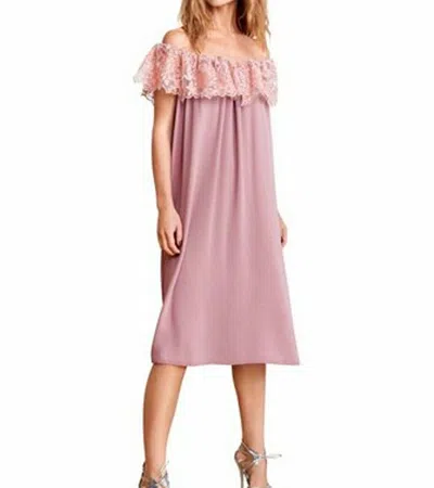 GUIDO MARIA KRETSCHMER GUIDO MARIA KRETSCHMER CARMEN-KLEID BLICKDICHTES SPITZEN-KLEID MIDI-KLEID ROSA