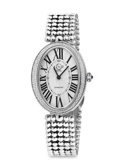 GV2 WOMEN'S PIAZZA NAVONA STAINLESS STEEL & 0.02 TCW DIAMOND BRACELET WATCH/29MM X 38MM