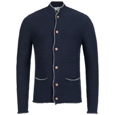 GWEIH UND SILK STRICKJACKE IN DUNKELBLAU VON GWEIH UND SILK