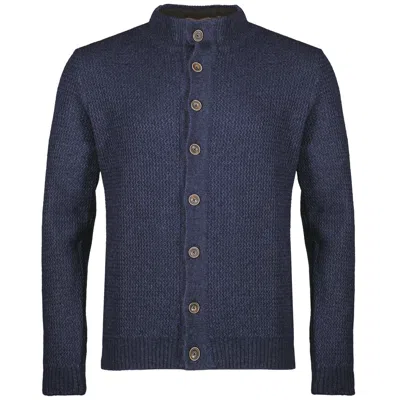 GWEIH UND SILK STRICKJACKE OLIVER IN BLAU VON GWEIH UND SILK