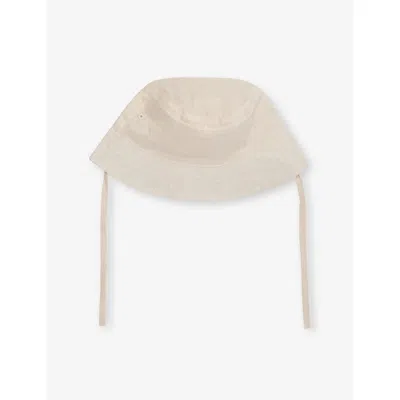 H&M ADORABLES BEIGE DUSTY LIGHT TAPERED LINEN SUN HAT 2-10