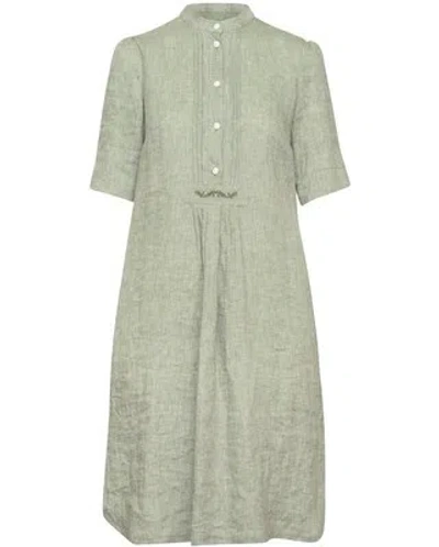 H. MOSER H. MOSER LEINENKLEID OBERALM MIDI MIDIKLEIDER|TRACHTENKLEIDER RUNDHALSAUSSCHNITT