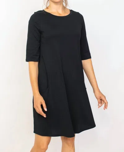 HABITAT COMBED COTTON ARTIST DRESS IN BLACK