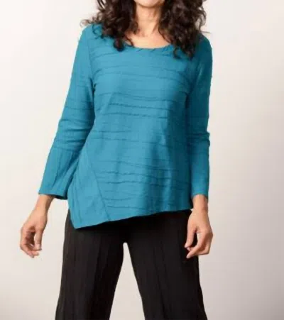HABITAT STEADY STREAM LANTERN SLEEVE PULLOVER IN TEAL