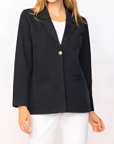 HABITAT STONE WASHED DENIM BLAZER IN BLACK