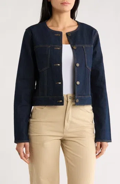 HABITUAL HABITUAL COLLARLESS DENIM JACKET