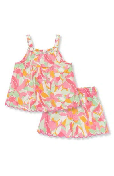 HABITUAL HABITUAL KIDS KIDS' FLORAL SCALLOPED TANK & SHORTS SET