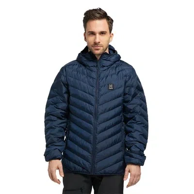 HAGLÖFS HAGLOFS MENS SARNA MIMIC HOODED JACKET TOP NAVY BLUE SPORTS OUTDOORS FULL ZIP