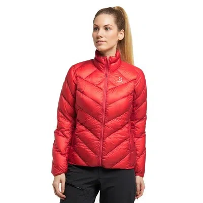 HAGLÖFS HAGLOFS WOMENS L.I.M ESSENS JACKET TOP RED SPORTS OUTDOORS FULL ZIP WARM