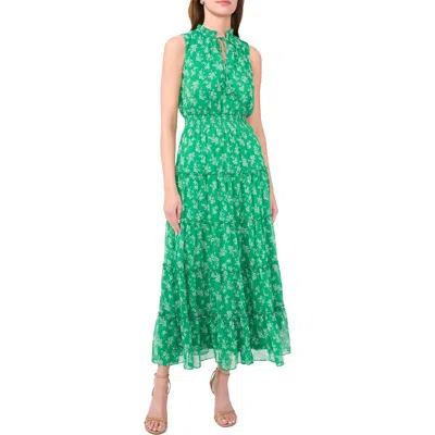 HALOGEN HALOGEN® SPLIT NECK TIERED MAXI DRESS