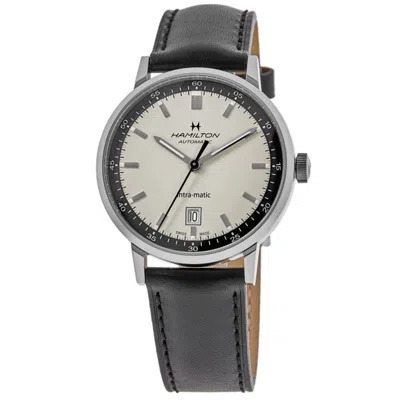 HAMILTON AMERICAN CLASSIC INTRA-MATIC AUTO BEIGE DIAL LEATHER STRAP MEN'S WATCH H38425720