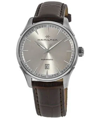 HAMILTON HAMILTON JAZZMASTER AUTO BEIGE DIAL LEATHER STRAP MEN'S WATCH H32475520