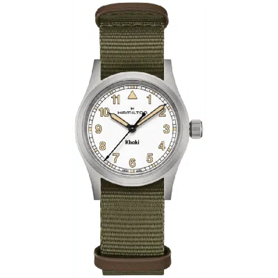 HAMILTON KHAKI FIELD QUARTZ 33MM WHITE DIAL FABRIC STRAP WOMEN'S WATCH H69301910