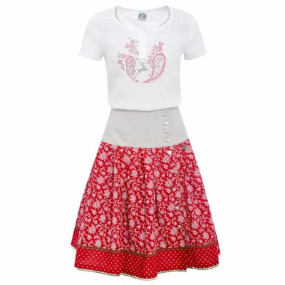 HAMMERSCHMID TRACHTEN OUTFIT IN WEISS/ROT VON HAMMERSCHMID