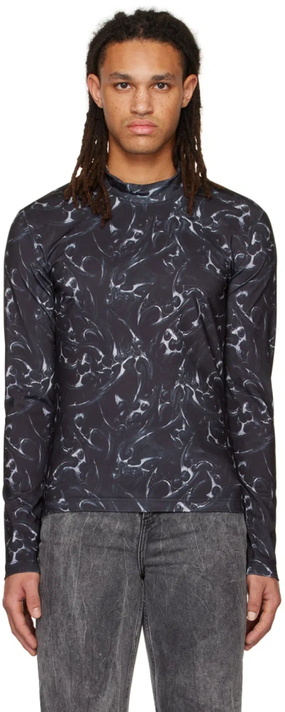 HAN KJOBENHAVN BLACK TRIBAL TURTLENECK