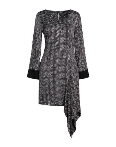 HANAMI D'OR HANAMI D'OR WOMAN MINI DRESS BLACK SIZE 8 VISCOSE