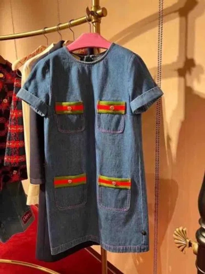 HANDMADE CUSTOM MADE TO ORDER WOMEN'S CREW NECK DENIM CASUAL SHIFT DRESS PLUS 1X-10X L886