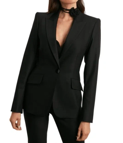 HANDMADE LUXURY HANDMADE DESIGNER BLACK TWO PIECE SUIT FOR WOMEN CATWALK JACKET