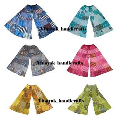 HANDMADE WHOLESALE 15 PC RAYON PATCHWORK WIDE LEG HIPPIE BOHO GYPSY PALAZZO PANTS TROUSER
