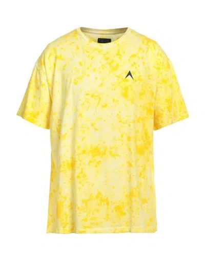 HANGAR HANGAR MAN T-SHIRT YELLOW SIZE M COTTON, ELASTANE