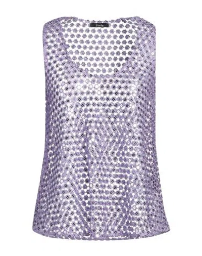 HANITA HANITA WOMAN TOP MAUVE SIZE XS POLYESTER