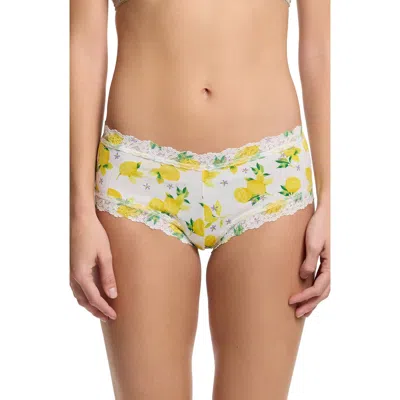 HANKY PANKY HANKY PANKY FLORAL PRINT SUPIMA® COTTON BOYSHORTS