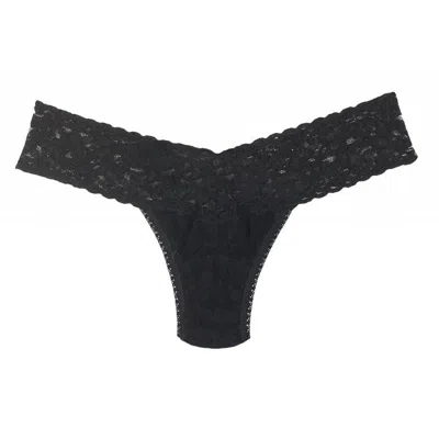HANKY PANKY LACE LOW RISE THONG BLACK