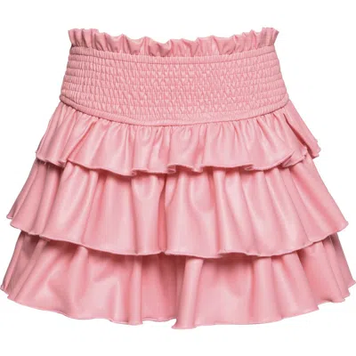 HANNAH BANANA HANNAH BANANA KIDS' TIERED FAUX LEATHER SKIRT