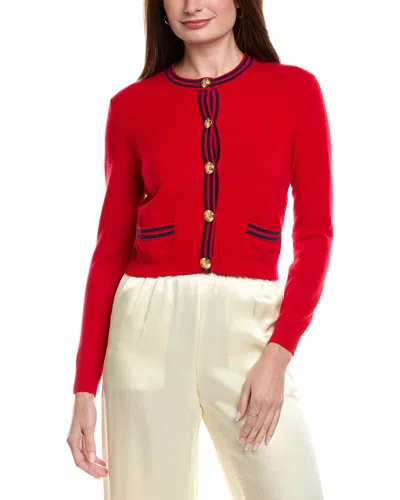 HANNAH ROSE DOUBLE TIPPED CROPPED CASHMERE CARDIGAN