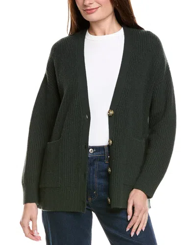 HANNAH ROSE SHAKER LONG WOOL & CASHMERE-BLEND CARDIGAN