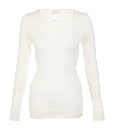 HANRO PURE SILK LONG SLEEVE TOP