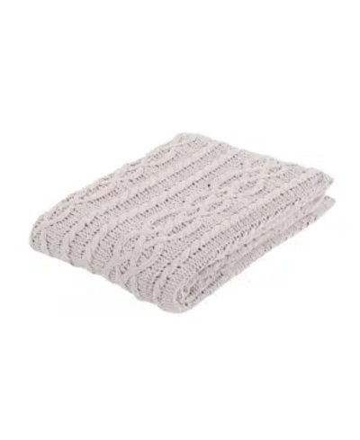 HAPPYCARE TEXTILES HAPPYCARE TEXTILES KNITTED LUXURY CHENILLE THROW, 51" X 67"