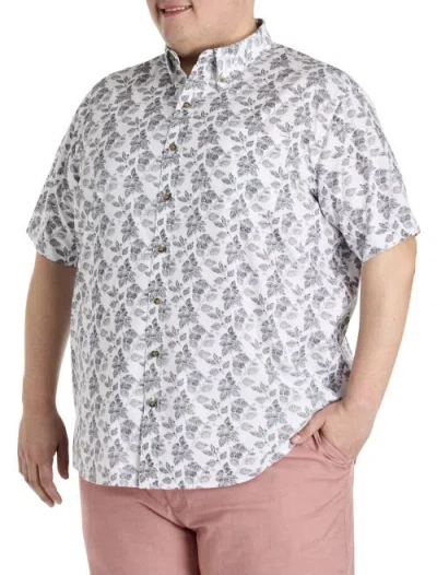 HARBOR BAY BY DXL HARBOR BAY BY DXL BIG & TALL EASY-CARE FLORAL PRINT SPORT SHIRT