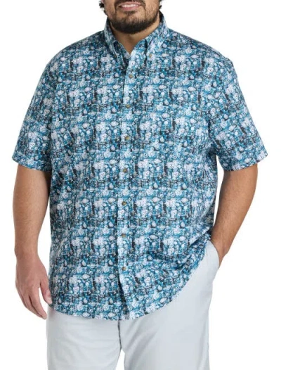 HARBOR BAY BY DXL HARBOR BAY BY DXL BIG & TALL EASY-CARE PAISLEY PRINT SPORT SHIRT