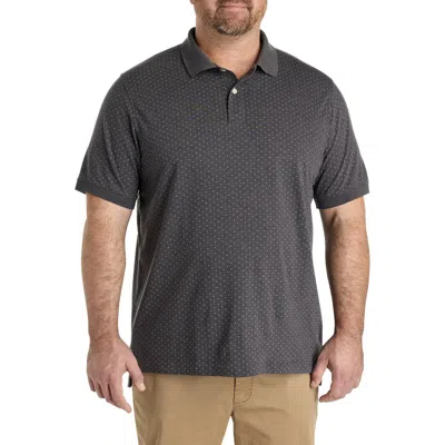 HARBOR BAY BY DXL HARBOR BAY BY DXL BIG & TALL PIN DOT PRINTED POLO SHIRT